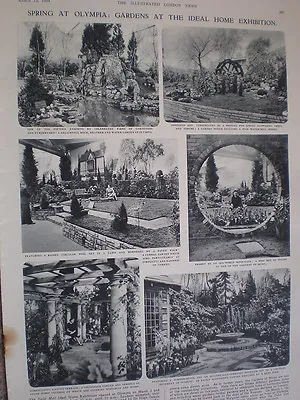 Photo Article Ideal Home Exhibition Gardens At Olympia London 1954 Ref O54 • £9.99