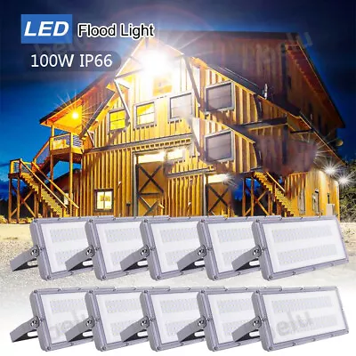 10x 100W LED Flood Light Outdoor Module Spotlight Garden Lamp Bright Cool White • $116.74