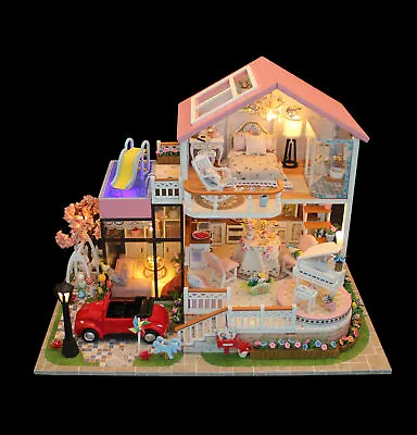 Sweet Words 1:24 DIY Dollhouse Miniature Wooden Dolls House Kit + Full Cover • £42.99