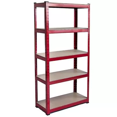 5 Tier Racking Shelf Heavy Duty Garage Shelving Storage Shelves Unit 180x90x40cm • £23.99