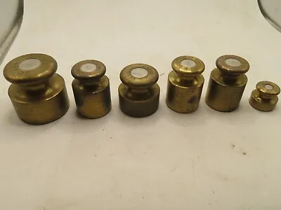 OHAUS  Brass Metric Weights    6 Pieces What You See What You Get • $39.99