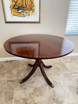 Baker Furniture Historic Charleston Mahogany Inlay Round Table • $800