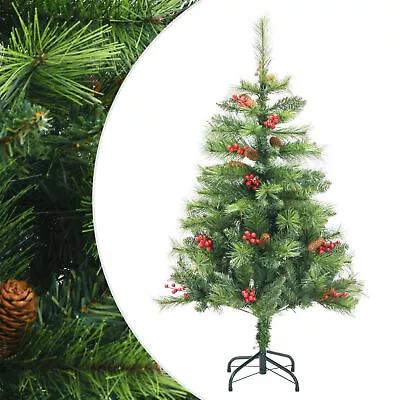 Artificial Hinged Christmas Tree With Cones And Berries 120  R8I2 • $110.81