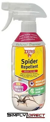£9.50 • Buy Zero In Spider Repellent Stop Spider Non Harmful Deterrent Spray 500ml Mint
