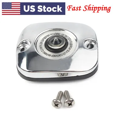 For Harley XL Touring Softail Dyna 96+ Chrome Front Brake Master Cylinder Cover • $25.94