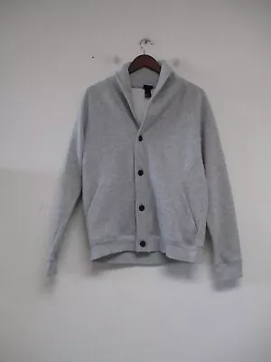 H&M Sweater Men's Size Medium Gray Button Coat Shawl Neck Preppy • $24.88