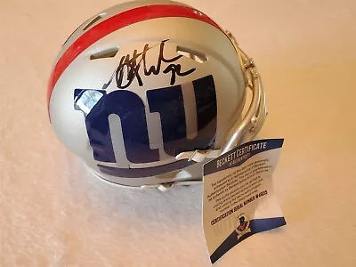 MICHAEL STRAHAN Signed GIANTS ECLIPSE Mini Helmet BECKETT COA • $139.99