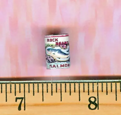 Dollhouse Miniature SIZE One Inch Scale ALL Metal Food Can Of SALMON • $2.49