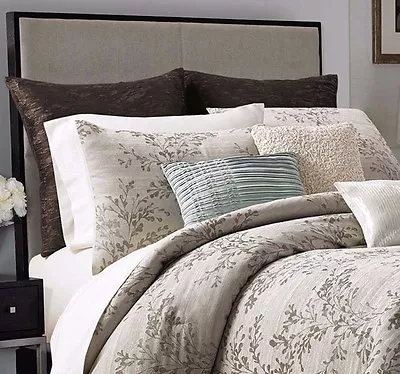 Manor Hill Serenade 1 Euro Pillow Sham Woven Strie Texture Brown • $24.99