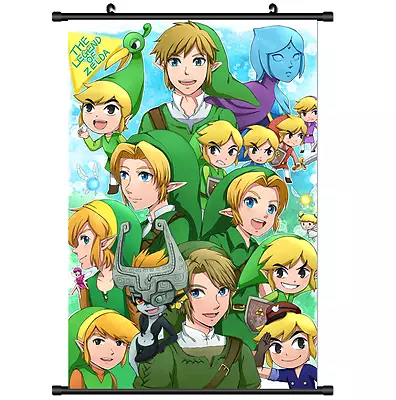 Hot Game The Legend Of Zelda No Densetsu Wall Poster Scroll Cosplay 2887 • $2.99