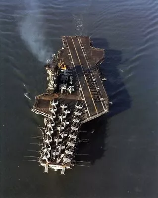 U.S. Navy Aircraft Carrier USS Midway At Sea 8x10 Vietnam War Photo 839 • $7.43