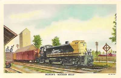 Monon Railroad / The Hoosier Belle / 1950 Linen Advertising Postcard / Railway • $9.99