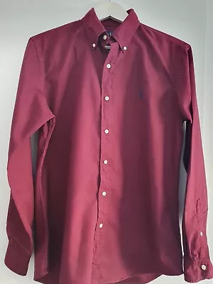 POLO Ralph Lauren Maroon Custom Fit Shirt. Size Medium. • $25