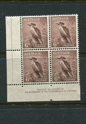 ZOOLOGICALS 6' BROWN KOOKA IMPRINT BLOCK WM PERF 14x15  UNMOUNTED MINT • $10