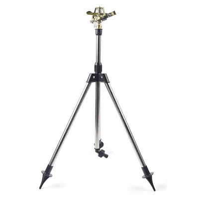 Lawn Impact Sprinkler On Tripod Base Stainless Steel Heavy Duty Farm Sprinkle • $26