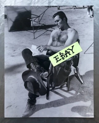 $44 • Buy CLINT WALKER Photo CHEYENNE Beefcake Shirtless Man Cowboy Bare Chested Hollywood