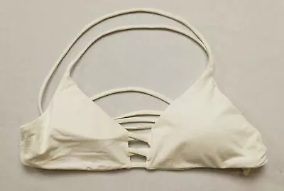 L Space By Kim Wise Women's Flynn Crossed Back Bikini Top AH4 White Small NWT • $21.84