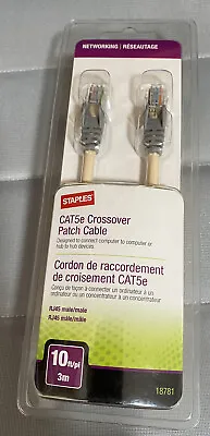 $6.90 • Buy CAT5e Crossover Patch Cable RJ45 Male/Male 10 Ft. Staples 18781 - New