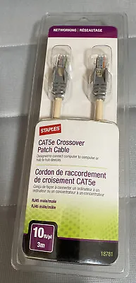 CAT5e Crossover Patch Cable RJ45 Male/Male 10 Ft. Staples 18781 - New • $4.90