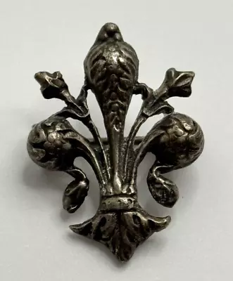 Vintage 800 Silver Lily Of Florence Florentine Fleur De Lis Brooch • $59.99