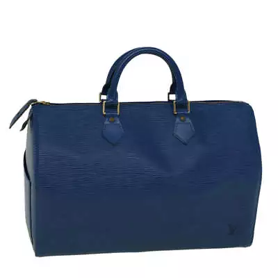 LOUIS VUITTON Epi Speedy 35 Hand Bag Toledo Blue M42995 LV Auth 57982 • $500.02
