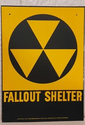 Vtg Original 1960s Fallout Shelter Sign NOS New Old Stock Minor Imperfections  • $29.50