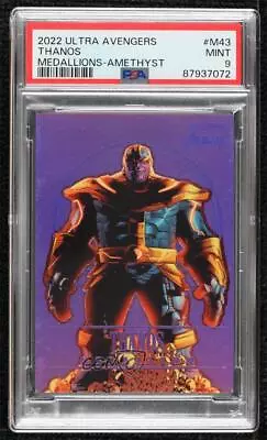 2022 Fleer Ultra Avengers Medallions Amethyst Thanos #M-43 PSA 9 MINT T0q • $280.60