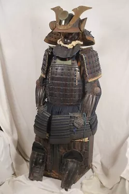 Samurai Armor Yoroi 1700s With Armor Box Kabuto Authentic Antique Edo Period JP • $2890