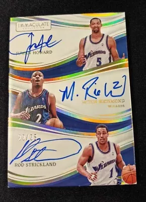 2022-23 Immaculate Triple Auto 22/25 Mitch Richmond Juwan Howard Rod Strickland • $369.99