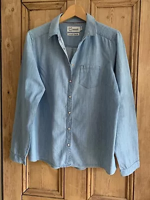 Seasalt Denim Chambray Shirt 14 • £5