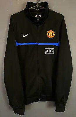 Nike Mens Fc Manchester United 2013/2014 Jacket Track Top Soccer Football Size L • $41.99