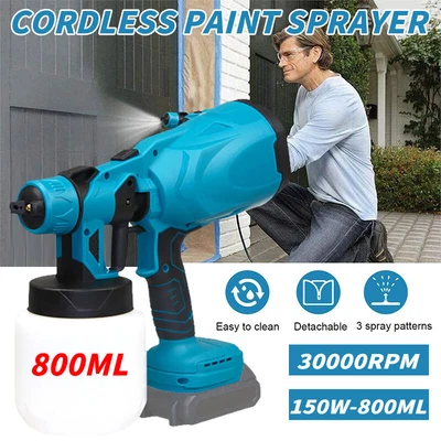 £28.99 • Buy Cordless Paint Sprayer Airless HVLP Electric Spray Gun Kit Handheld Wall Fence