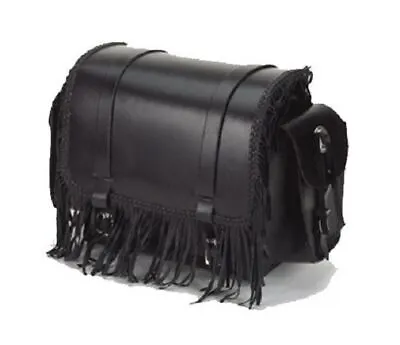 Motorcycle Fine Quality PVC Sissy Bar Bag With Braid & Fringe 19  X 6.5  X 11.5  • $54.95