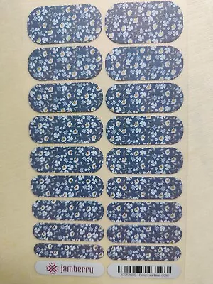 $6 • Buy 🌟Jamberry Nail Wrap Full Sheet Nail Art Stickers - Perennial Blue