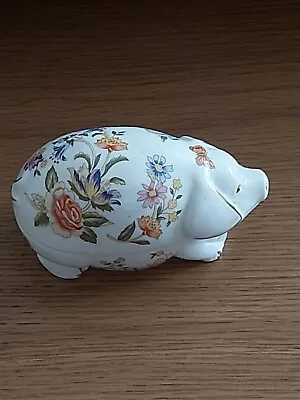 £10 • Buy Aynsley Cottage Garden Fine Bone China Pig Trinket Box Perfect Condition 