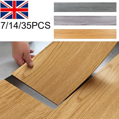 Vinyl Floor Planks Wood Effect Flooring Tiles Self Adhesive Kitchen 1-5.02 M² • £40.98