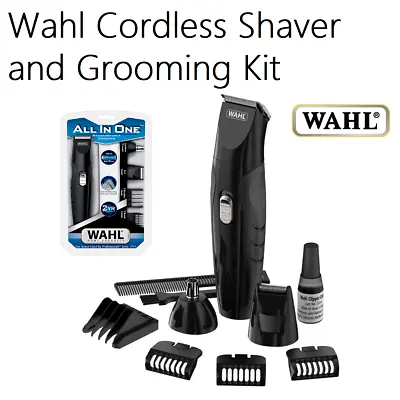 WAHL Cordless Beard Shaver Trimmer Grooming Kit Electric Rechargeable All In One • $64.55