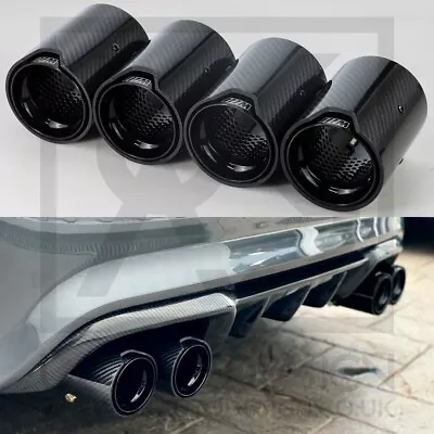 4 X BMW M2/M3/M4/M5 MP Gloss Black Carbon Fibre Exhaust Tips F87/F80/F82/F83/F10 • £183.99