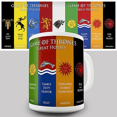 Great Houses Banners Gift Mug - Inspired By The Game Of Thrones • £5.79