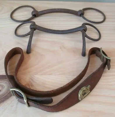 Mixed Lot Vintage Horse Tack Western Leather Strap And Bits • $35