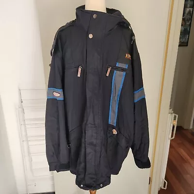 Rip Curl Vintage Jacket Zip Up Coat With Hood Size LARGE • $90