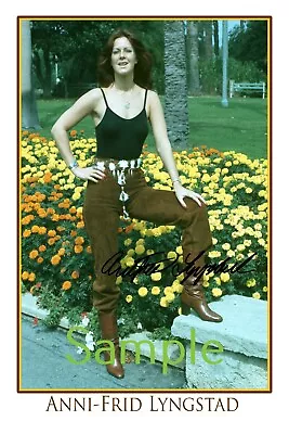 ABBA Anni-Frid Lyngstad Large Signed 12x18 Inch Photograph Poster - Top Quality  • $28.95