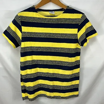 Vintage 60s 70s Catalina Malibu Cotton Terry Cloth Striped Boat Neck T Shirt S • $79.99