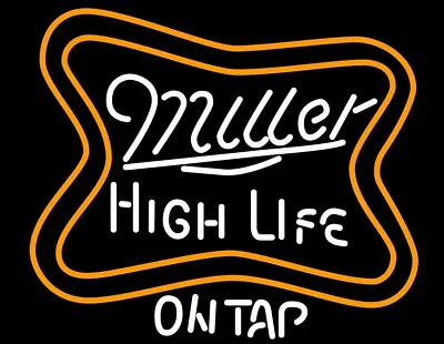 10  Vivid Miller High Life On Tap LED Neon Sign Light Lamp Beer Bar Wall Decor • $84.99