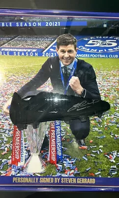 £200 • Buy Signed Framed Steven Gerrard Rangers Boot WITH COA In Dome