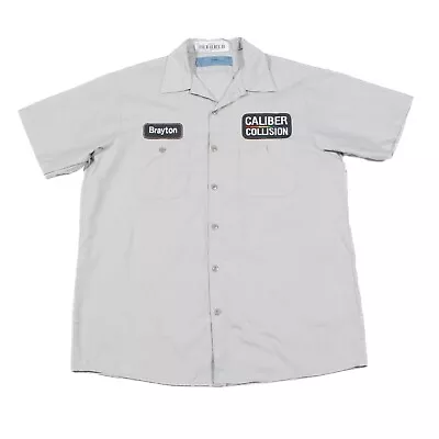 Vintage CINTAS Mechanic Workwear Shirt Large Work Collar Uniform AC91 • $33.86