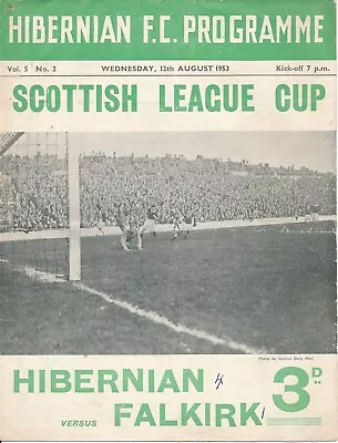 Hibernian V Falkirk (Scottish League Cup) 1953/1954 • £14.99