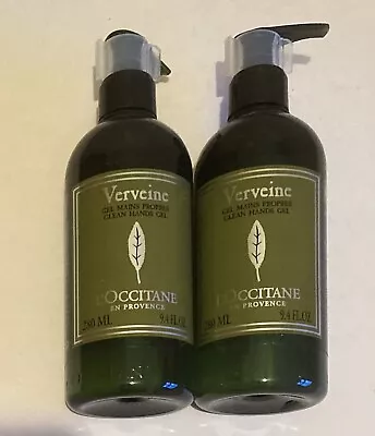 L'OCCITANE Verbena Clean Hands Gel 280 Ml X2 Bottles Zesty Hand Sanitiser NEW • £14.99