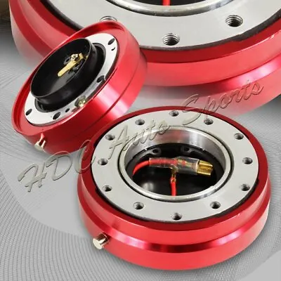 6-Hole Steering Wheel Red 1  Thin Quick Release Short Adapter Kit Universal • $18.99