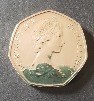 £13.95 • Buy 1972 Proof Britannia Large 50p Coin Fifty NIFC. Just Released From RM Proof Set